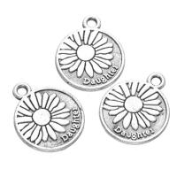 Tibetan Style Pendants, Sunflower, antique silver color plated, vintage & DIY, nickel, lead & cadmium free, 18x15mm, Sold By PC