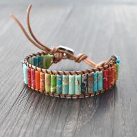 Gemstone Bracelets, Impression Jasper, plated, fashion jewelry & different styles for choice & for woman, more colors for choice, 13x13x13cm, 5Strands/Lot, Sold By Lot
