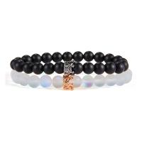Gemstone Bracelets Moonstone with Zinc Alloy plated fashion jewelry & for woman Sold By Lot