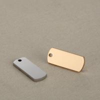 Stainless Steel Pendants, Rectangle, Carved, different color and pattern for choice & DIY & smooth, more colors for choice, 8*20MM, Sold By PC