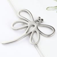 Stainless Steel Pendants 304 Stainless Steel Dragonfly plated DIY & hollow silver color Sold By PC