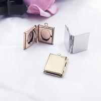 304 Stainless Steel Locket Pendant Book plated & DIY 19*26MM Sold By PC