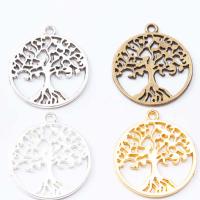 Zinc Alloy Pendants Tree plated DIY & hollow nickel lead & cadmium free Sold By PC