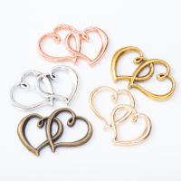 Tibetan Style Heart Pendants, plated, DIY & hollow, more colors for choice, nickel, lead & cadmium free, 19x31x2mm, Sold By PC