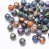Perles en verre de mode, Des billes de verre, Rond, poli, DIY, plus de couleurs à choisir, 8mm, Trou:Environ 1.2mm, Environ 100PC/brin, Vendu par brin