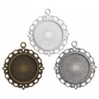 Zinc Alloy Pendant Cabochon Setting plated DIY nickel lead & cadmium free 25mm Sold By Bag
