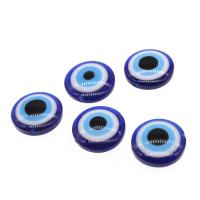 Resina male perle Eye, Cerchio, DIY, blu, 20mm, Foro:Appross. 2mm, Venduto da PC