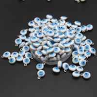 Resin Pendant, Evil Eye, DIY, white, 10*8*4mm, Hole:Approx 1mm, Sold By PC