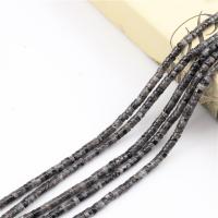 Natural Labradorite Beads, Flat Round, polished, DIY, black, 2x4mm, Sold By Strand