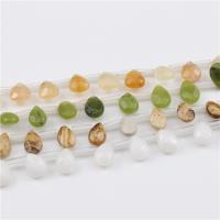 Mixed Gemstone Beads, Natural Stone, Teardrop, polished, DIY & faceted, more colors for choice, 7x9mm, Sold By Strand