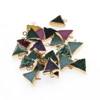 Resin Pendant, Triangle, different color and pattern for choice & DIY, more colors for choice, 18*15*5mm, Hole:Approx 2mm, Sold By PC