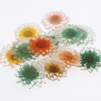 Resin Pendant, Flower, different color and pattern for choice & DIY, more colors for choice, 36*36*8mm, Sold By PC