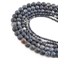 Perles en sodalite, Saphir, Rond, poli, DIY & normes différentes pour le choix & mat, couleur bleu foncé, Vendu par brin