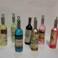 Acrylic Pendants, Winebottle, plated, durable, more colors for choice, 55mm, 200PCs/Lot, Sold By Lot