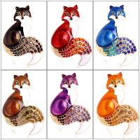 Zinc Alloy Brooches with enamel Fox plated fashion jewelry & for woman nickel lead & cadmium free Sold By Lot