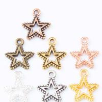 Tibetan Style Star Pendant, plated, DIY & hollow, more colors for choice, nickel, lead & cadmium free, 17x15x2mm, Sold By PC