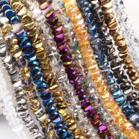 Perlas de cristal de la torcedura, Vidrio, Cúpula, chapado, Bricolaje & diverso tamaño para la opción, más colores para la opción, Vendido por Sarta