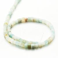 Perles amazonite, Carré, poli, DIY, blanc, 4x4mm, 86PC/brin, Vendu par brin