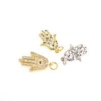 Cubic Zirconia Micro Pave Brass Pendant Hand plated & DIY & micro pave cubic zirconia 22*12*2mm Approx 1mm Sold By Lot