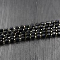 Grânulos de gemstone jóias, Obsidiana, polido, DIY & tamanho diferente para a escolha & facetada, preto, vendido por Strand