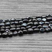 Gemstone Jewelry Beads Schorl irregular polished DIY black Sold By Strand