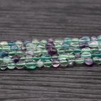 Fluorit Beads, Farverige Fluorite, poleret, du kan DIY & forskellig størrelse for valg, Solgt af Strand