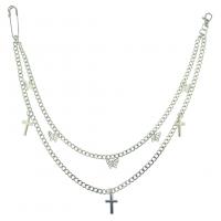 Zinc Alloy Waist Chain silver color plated Unisex nickel lead & cadmium free Sold Per 25.5 Inch Strand