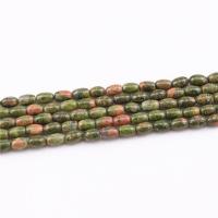 Natural Unakite Beads, Teardrop, polished, DIY, 4x6mm, Sold By Strand