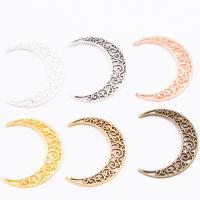 Zinc Alloy Moon Pendants plated hollow nickel lead & cadmium free Sold By PC