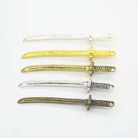 Tibetan Style Pendants, Sword, plated, DIY, more colors for choice, nickel, lead & cadmium free, 50x8x1mm, Sold By PC
