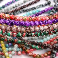 Runde Crystal Beads, Glas, poleret, du kan DIY, flere farver til valg, 8mm, Hole:Ca. 1.2mm, Ca. 100pc'er/Strand, Solgt af Strand