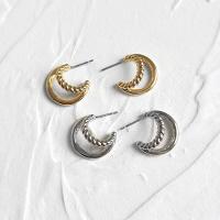 Tibetan Style Stud Earring, plated, for woman, more colors for choice, nickel, lead & cadmium free, 18mm, Sold By Pair