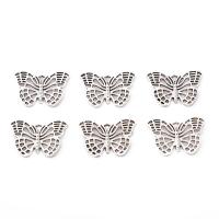 Tibetan Style Pendants, Butterfly, DIY, silver color, 50/Bag, Sold By Bag