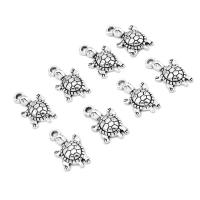 Tibetan Style Animal Pendants, plated, DIY, silver color, 19*9*1mm, Hole:Approx 1mm, 500G/Bag, Sold By Bag