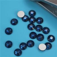 Glass Cabochons, different size for choice & faceted, blue black, Sold By Bag