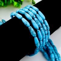Perles turquoises, Noir Veine Turquoise, larme, poli, DIY, 6x16mm, Vendu par brin