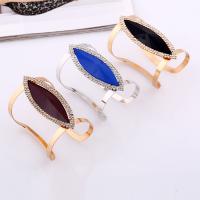 Zinc Alloy Cuff Bangle with Rhinestone Donut plated fashion jewelry & for woman & with rhinestone 92*33*60mm Sold By PC
