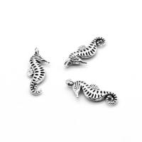 Tibetan Style Animal Pendants, Seahorse, plated, DIY, silver color, 20*10*4mm, Hole:Approx 1mm, 500PCs/Bag, Sold By Bag