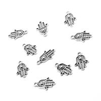 Tibetan Style Hand Pendants, plated, DIY, silver color, 20*12*2mm, Hole:Approx 2mm, 500G/Bag, Sold By Bag