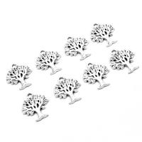 Zinc Alloy Pendants Tree plated DIY silver color 20*17*2mm Approx 2mm Sold By Bag