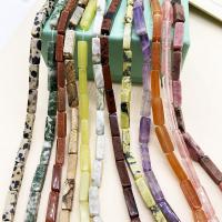 Mixed Gemstone Beads Natural Stone Rectangle DIY Sold By PC