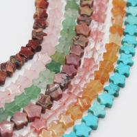 Mixed Gemstone Beads, Natural Stone, Star, DIY & different materials for choice, more colors for choice, 6mm, 10PCs/Bag, Sold By Bag