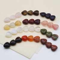 Mixed Gemstone Beads, Natural Stone, Heart, DIY & different materials for choice, more colors for choice, 10mm, Sold By PC