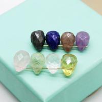 Mišrios Gemstone beads, Natūralus akmuo, Ašara, Pasidaryk pats & įvairios medžiagos pasirinkimas & briaunotas, daugiau spalvų pasirinkimas, 10x14mm, Pardavė PC