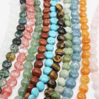 Mixed Gemstone Beads, Natural Stone, Flat Round, DIY & different materials for choice, more colors for choice, 10mm, 10PCs/Bag, Sold By Bag