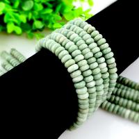 Natural Jade Beads Abacus polished DIY deep green Sold By Strand
