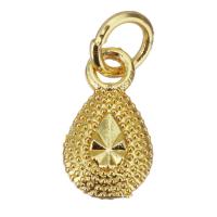 Bijoux pendentifs en laiton, larme, Placage de couleur d'or, 6.5x11x2.5mm, Trou:Environ 3.5mm, 100PC/lot, Vendu par lot