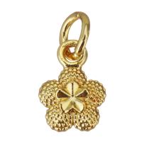 Brass Jewelry Pendants, Flower, gold color plated, 7x10x3mm, Hole:Approx 3.5mm, 100PCs/Lot, Sold By Lot
