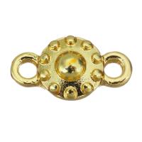 Connecteur de bijoux en laiton, Placage de couleur d'or, 14x8x3.5mm, Trou:Environ 2mm, 100PC/lot, Vendu par lot