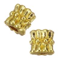 Brass távtartó gyöngyök, Sárgaréz, arany színű aranyozott, 6x5.5x6mm, Lyuk:Kb 2mm, 100PC-k/Lot, Által értékesített Lot